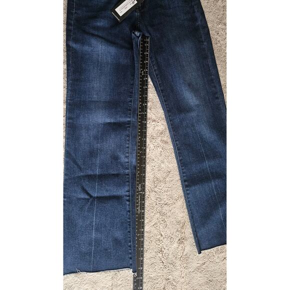 Just Denim Jeans Hem Cutout Slim Crop Boot Dark Denim, NWT, BP173J Sz 26 - Picture 7 of 11